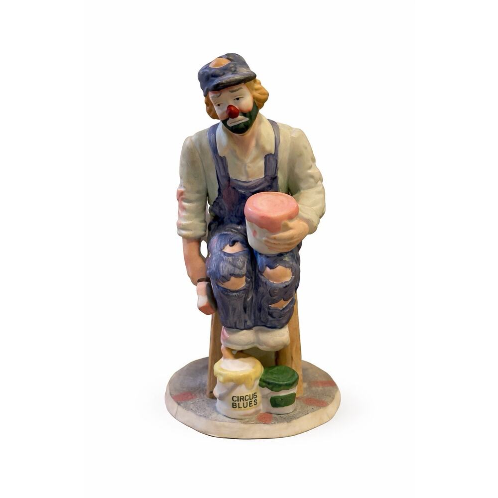 Emmett Kelly Jr Circus Blues Clown Figurine Flambro Collection Porcelain